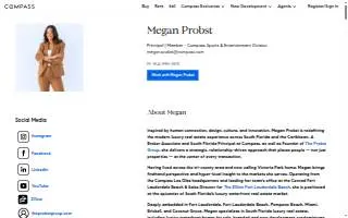 Megan Wilson Compass Fort Lauderdale Florida Real Estate Agent With The Probst Group website