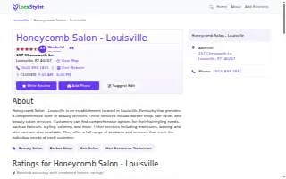 Honeycomb Salon of Louisville website