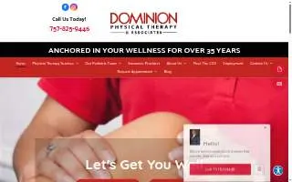 Dominion Physical Therapy & Associates of Norfolk website