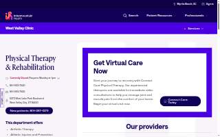 Physical Therapy & Rehabilitation - West Valley Clinic