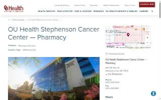 OU Health Stephenson Cancer Center - Pharmacy website