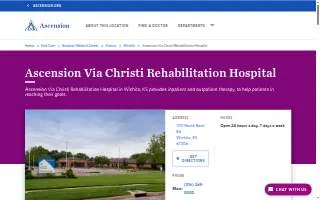 Ascension Via Christi Rehabilitation Hospital website