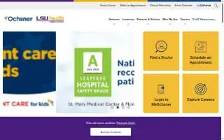 Ochsner LSU Health - Monroe Community Health Center website