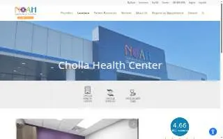 NOAH Cholla Health Center website