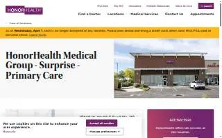 HonorHealth Surprise Medical Group website