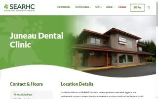 SEARHC Juneau Dental Clinic website