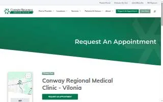 Conway Regional Medical Clinic - Vilonia website