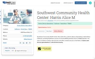 Southwest Community Health Center: Harris Alice M