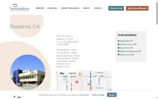 Synovation Medical Group - Pasadena website