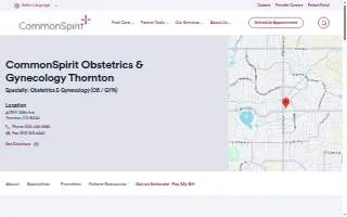 CommonSpirit Obstetrics & Gynecology Thornton website