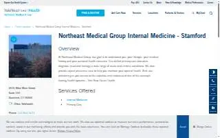 Northeast Medical Group Internal Medicine Stamford website