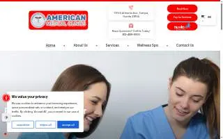 American Medical Clinics of Tampa website