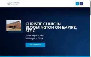 Christie Clinic in Bloomington on Empire Ste C website