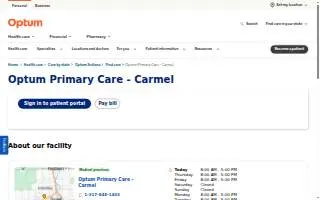 Optum Primary Care - Carmel website