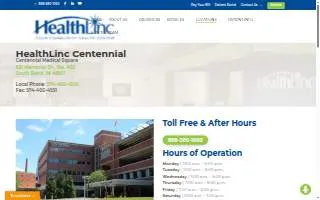 HealthLinc Centennial website