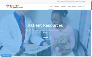 First Care Medical Center website