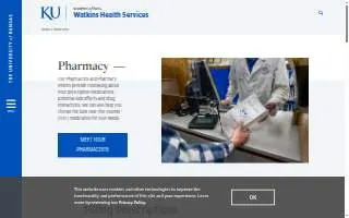 Watkins Health Center Pharmacy website