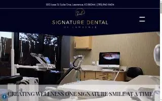 Signature Dental of Lawrence website