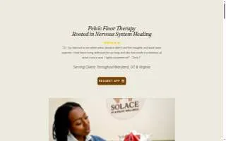Solace PT & Pelvic Wellness website