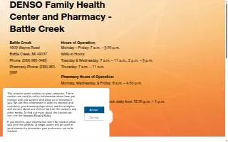 Denso Family Health Center of Battle Creek website