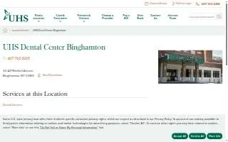UHS Dental Center Binghamton website
