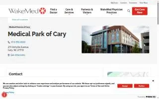 Medical Park of Cary website