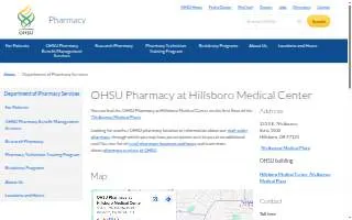 OHSU Pharmacy at Hillsboro Medical Center website