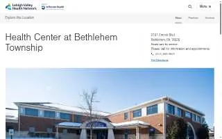 Health Center at Bethlehem Township website