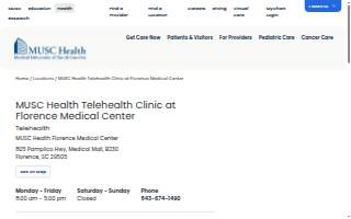 MUSC Health Telehealth Clinic at Florence Medical Center