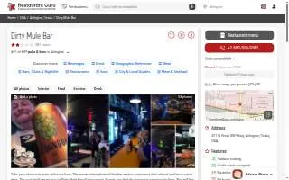 Dirty Mule Bar website