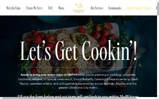 Social Butterfly Catering website