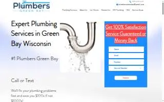 Plumbers Green Bay website
