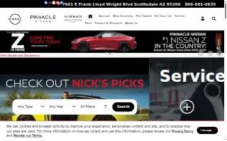 Pinnacle Nissan of Chandler website
