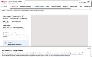 MinuteClinic at CVS of Mt Pleasant website