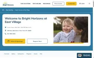 Bright Horizons at East Village website