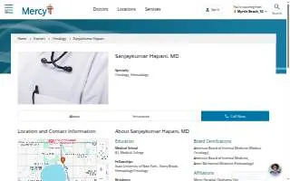 Dr. Sanjay Hapani website