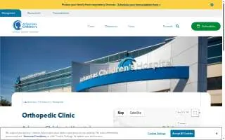 Orthopedic Department Childrens Hospital website