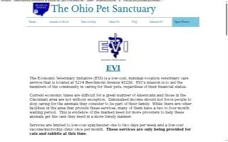 The Economic Veterinary Initiative (EVI spay/neuter clinic) website