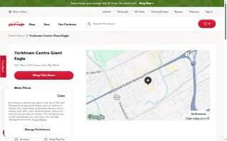 Giant Eagle Pharmacy of Erie website