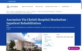 Ascension Via Christi Hospital Manhattan - Inpatient Rehabilitation website