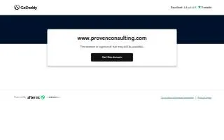 Proven Business Management Consultant website