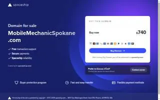 Mobile Mechanic of Spokane website