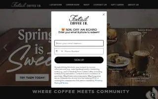 Foxtail Coffee Co. of Sanford website