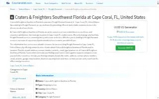 Craters & Freighters Southwest Florida website