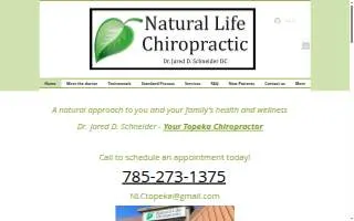 Natural Life Chiropractic of Topeka website