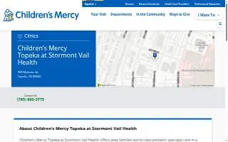 Children's Mercy Topeka at Stormont Vail Health website