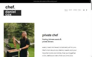 Chef Daniel Cox website