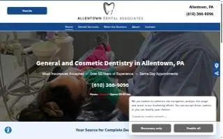 Allentown Dental Associates website