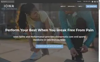 Iowa Spine and Performance website