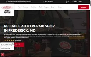 Churchill Auto Care website
